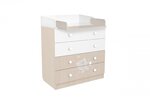 Commode à langer VOLGA TEDDY BLANC-NATUREL