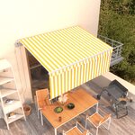 vidaXL Auvent rétractable automatique avec store 3x2 5m Jaune et blanc
