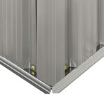 Abri de jardin - remise pour outils - cabanon porte verrouillable - dim. 194L x 110l x 184H cm - tôle d'acier gris