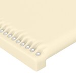 vidaXL Tête de lit à LED Crème 144x5x118/128 cm Similicuir