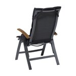 Madison Coussin de siège en fibre Basic 125x50 cm noir