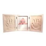 Kit moulage empreinte de bébé + Cadre photo 43 5x19 5 cm