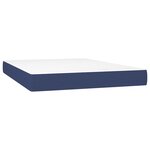vidaXL Lit à sommier tapissier avec matelas Bleu 140x190 cm Tissu