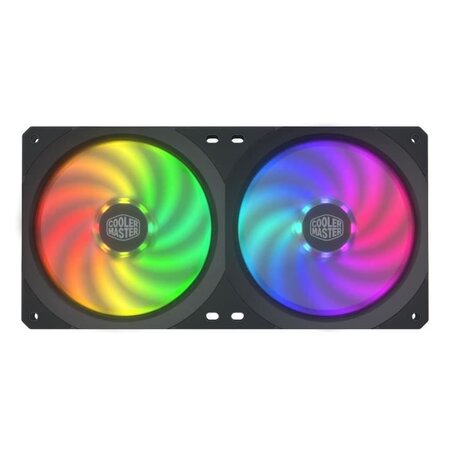 MasterFan SF240R ARGB - Ventilateur de boitier ARGB PWM - 650-1800 RPM - 2x 120mm