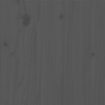 vidaXL Cadre de lit Gris Bois de pin massif 120x200 cm
