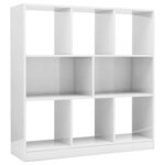 vidaXL Bibliothèque Blanc brillant 97 5 x 29 5 x 100 cm Aggloméré