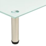 vidaXL Meuble TV Givré 140x35x17 cm Verre trempé