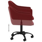 vidaXL Chaises pivotantes salle à manger 2 Pièces Rouge bordeaux Velours