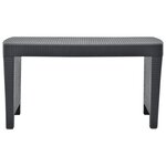 vidaXL Salon de jardin 4 Pièces avec coussins Plastique Anthracite