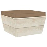 vidaXL Salon de jardin palette 3 Pièces avec coussins Épicéa imprégné