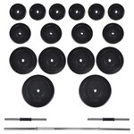 Kit de barre d'haltère et 2 haltères 605kg