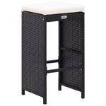 vidaXL Ensemble de bar d'extérieur 9 Pièces Résine tressée Noir