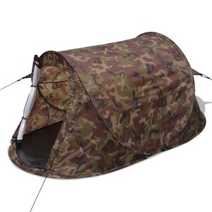 vidaXL Tente pour 2 personnes Camouflage