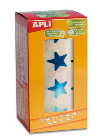 Gommettes rouleau Étoile 20mm Bleu métallisé x 1 416
