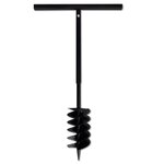 vidaXL Tarière de sol avec mèche de tarière 150 mm Acier Noir