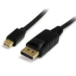 Startech.com câble mini displayport vers displayport 1.2 de 2m - câble adaptateur mini dp vers displayport 4k x 2k uhd - câble mini dp vers dp pour moniteur - câble de conversion mdp vers dp