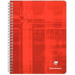Cahier - 17x22(cm) - grands carreaux - 100 pages - couverture en carton vert - à spirale - clairefontaine
