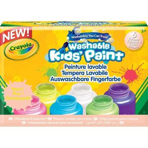 CRAYOLA - 6 Pots de peinture lavable néon