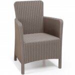 Allibert Chaises à dîner de jardin 2 Pièces Trenton Cappuccino