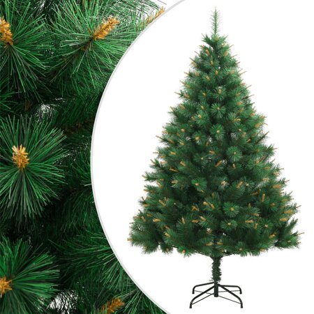 vidaXL Sapin de Noël artificiel à charnières avec support 120 cm
