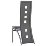 vidaXL Chaises à manger lot de 4 gris similicuir