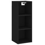 vidaXL Buffet haut Noir 34 5x34x180 cm Bois d'ingénierie