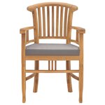 vidaXL Ensemble à dîner de jardin 5 Pièces avec coussins Teck solide