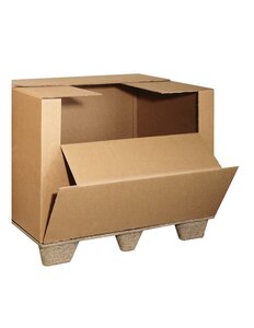 (lot de 5 caisses) caisse avec abattant - qualité dd50 1180 x 780 x 750mm