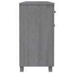 vidaXL Buffet HAMAR Gris foncé 113x40x80 cm Bois massif de pin