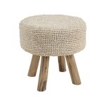 Tabouret cocooning jonc et bois