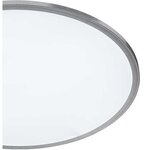 Wofi plafonnier à led linox 60x5 cm argenté