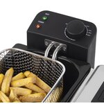 H.KoeNIG - Friteuse double bac 2x3L - 3600W - 2 thermostats indépendants - Paniers amovibles - Filtres anti-odeurs - Acier
