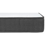 vidaXL Sommier tapissier Gris foncé Tissu 140x200 cm