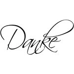 Tamp. bois "Danke"  3x6cm  réf.13181