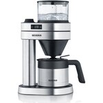 SEVERIN 5761 cafetiere filtre isotherme Café Caprice - 1450 W - 1L - 5 programmes - arret automatique - inox brossé noir