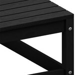 vidaXL Canapé d'angle de jardin Noir Bois de pin massif