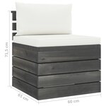 vidaXL Salon palette de jardin 7 Pièces avec coussins Bois de pin massif