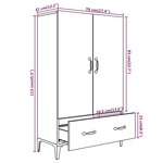 vidaXL Buffet Blanc 70x31x115 cm Bois d'ingénierie