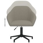 vidaXL Chaises pivotantes à manger lot de 4 gris clair velours