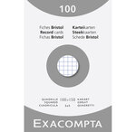 Étui De 100 Fiches - Bristol Quadrillé 5x5 Non Perforé 100x150mm - Blanc - X 10 - Exacompta