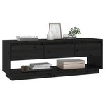 vidaXL Meuble TV Noir 110 5x34x40 cm Bois de pin massif