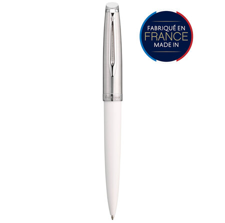 Waterman emblème stylo bille  ivoire  recharge bleue pointe moyenne  coffret cadeau