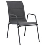 vidaXL Mobilier de salle à manger d'extérieur 7 Pièces Acier Anthracite