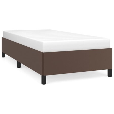vidaXL Cadre de lit Marron 100x200 cm Similicuir