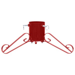 vidaXL Support de sapin de Noël Rouge 58x58x21 cm