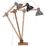 vidaXL Lampadaire Noir Bois de manguier massif E27