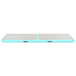 vidaXL Tapis gonflable de gymnastique avec pompe 600x100x10cm PVC Vert