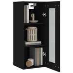 vidaXL Armoire murale suspendue Noir 34 5x34x90 cm