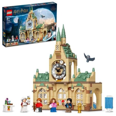 Lego 76398 harry potter l'infirmerie de poudlard  château et tour de l'horloge  prisonnier d'azkaban  avec ron weasley