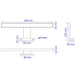 vidaXL Lampe de miroir 5 W Blanc froid